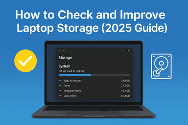 How to Check and Improve Laptop Storage (2025 Guide)
