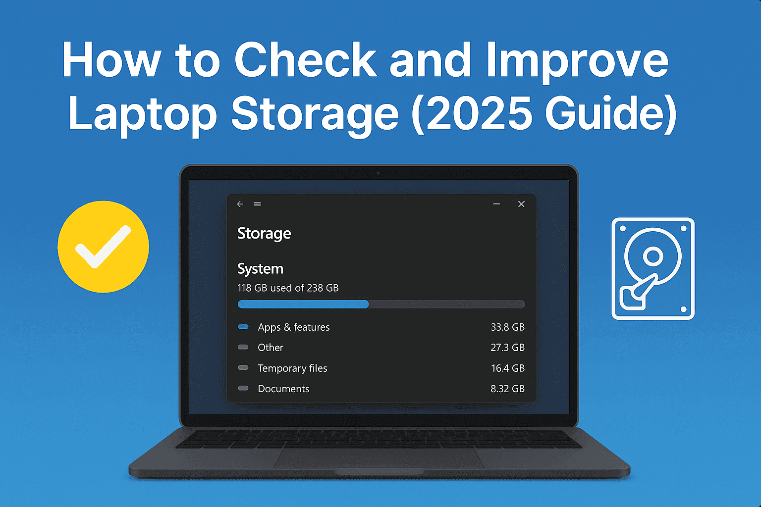 How to Check and Improve Laptop Storage (2025 Guide)