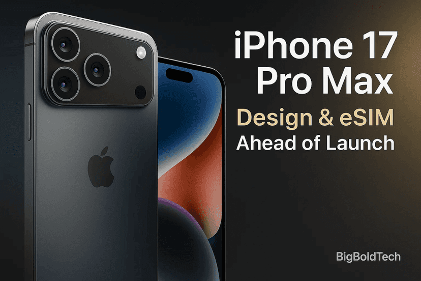 iPhone 17 Pro Max Design, Features & eSIM-Only Details